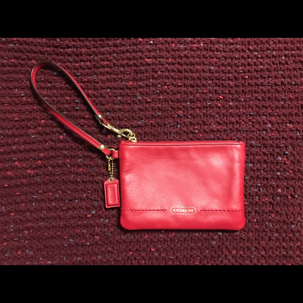 Red Coach Wristlet (Reposhing)